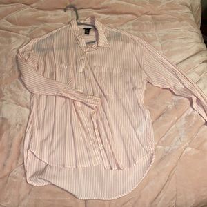Pink Striped Button Down Shirt